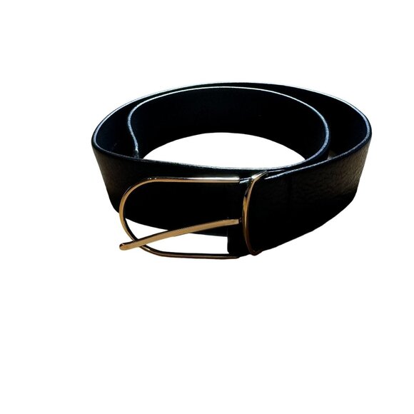 Everlane Black Leather One Sided Belt Men's Size Medium NEW - Picture 1 of 3